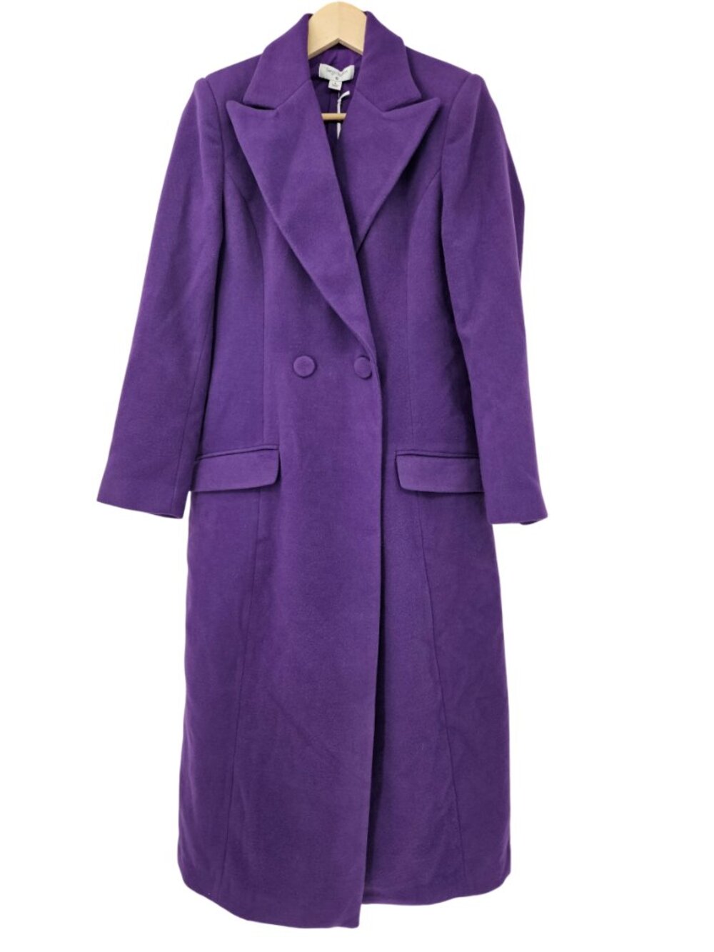Sergio Hudson Target Long Coat Trench Coat Purple Women's Size S NEW Mob Wife - Picture 2 of 15